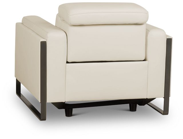 Atlas White Lthr/vinyl Power Recliner