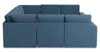Citymod Blue Fabric 8-piece Modular Sectional