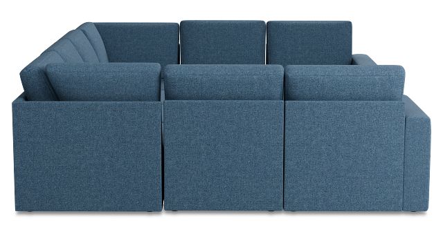 Citymod Blue Fabric 8-piece Modular Sectional