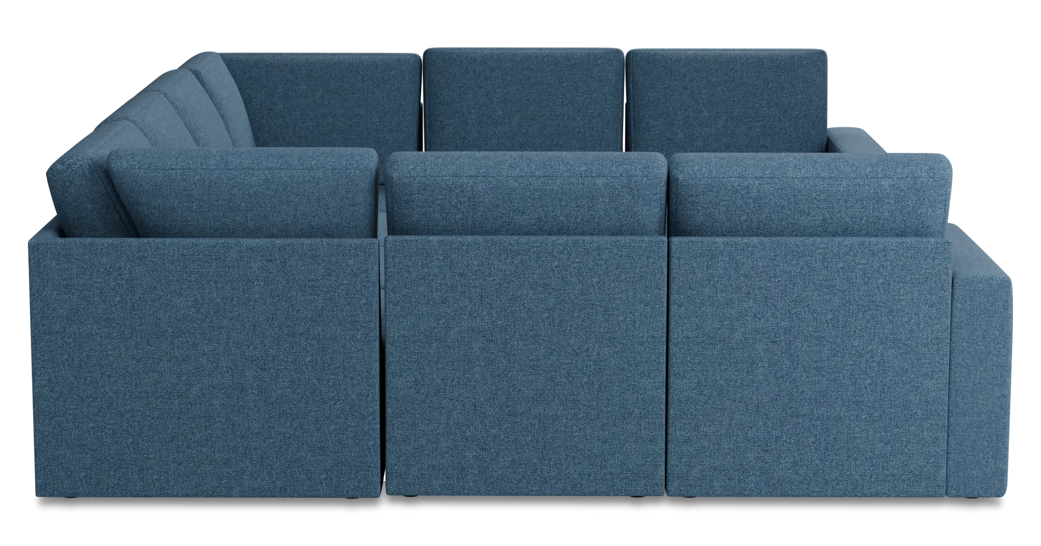 Citymod Blue Fabric 8-piece Modular Sectional