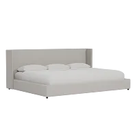 Captiva Gellar Gray 48" Upholstered Shelter Bed