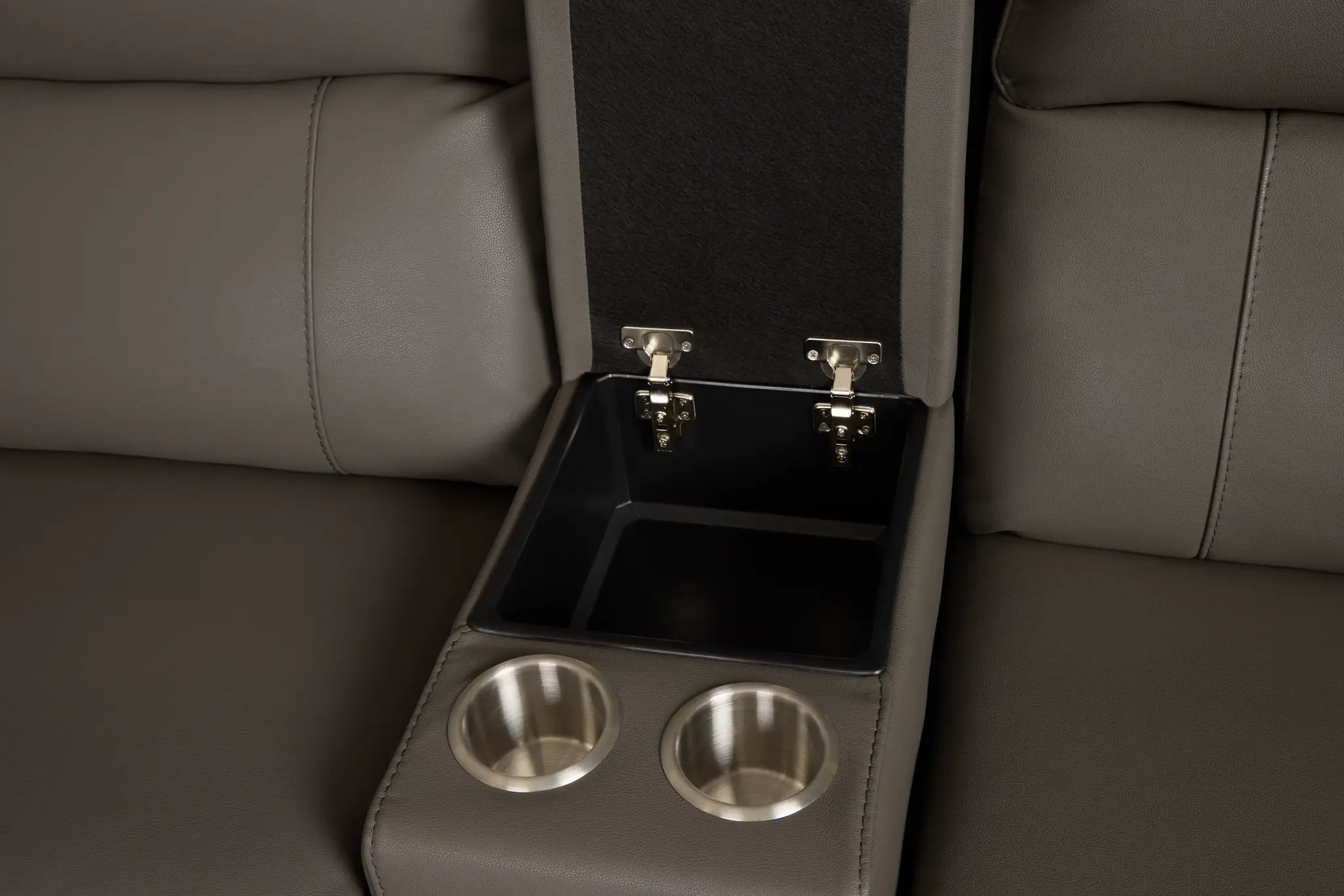 Rhett Gray Micro Small Two-arm Power Reclining Sectional Rhett Gray Micro Small Two-arm Power Reclining Sectional