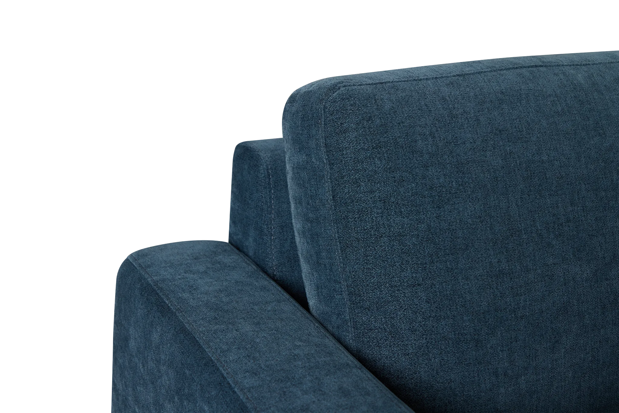 Addie Blue Fabric 3-piece Modular Storage Sofa