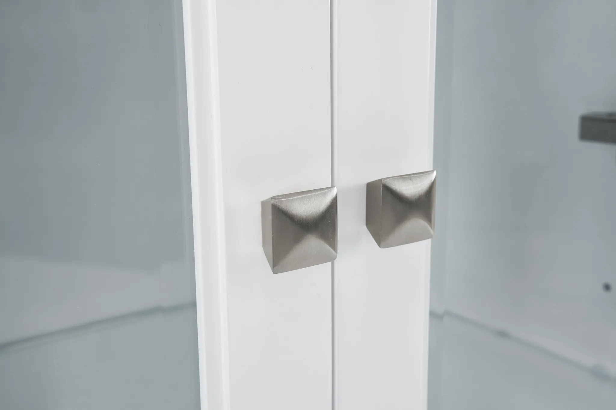 Newport White Large Peninsula Drawer Wall Desk