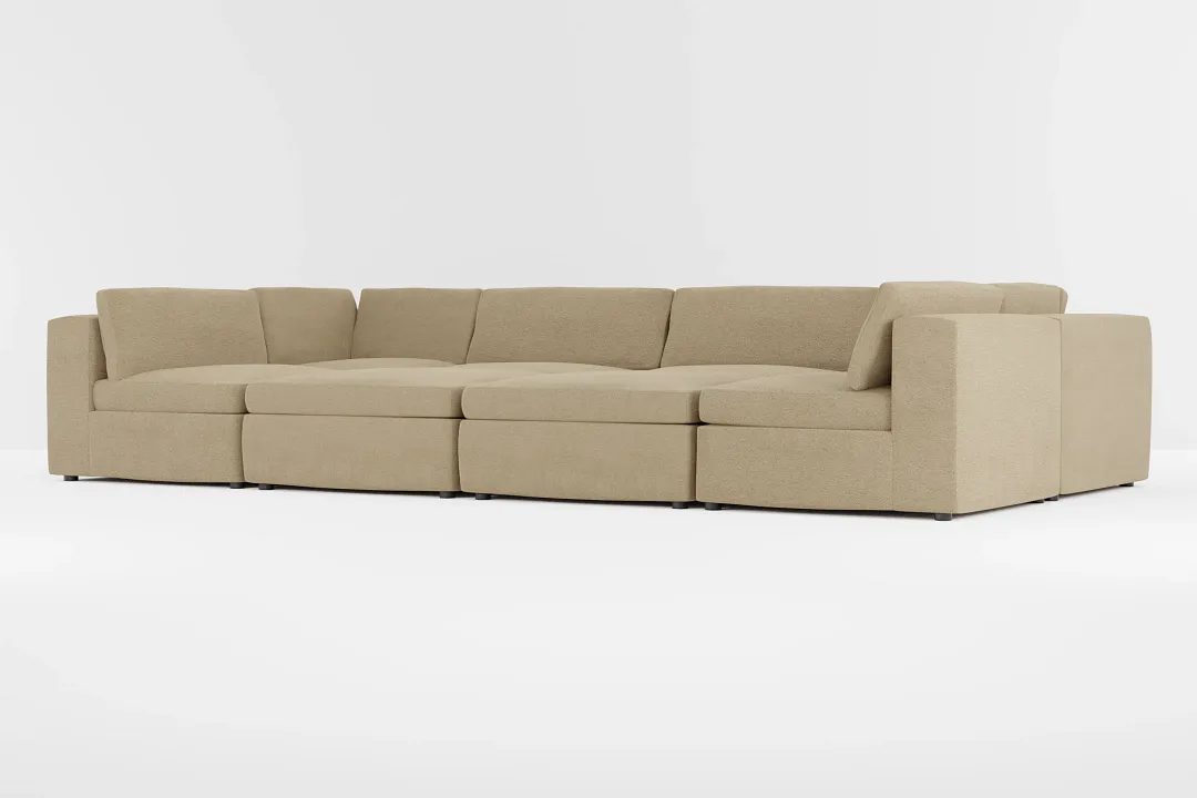 Destin Elite Taupe Fabric 8-piece Pit Sectional