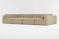 Destin Elite Taupe Fabric 8-piece Pit Sectional