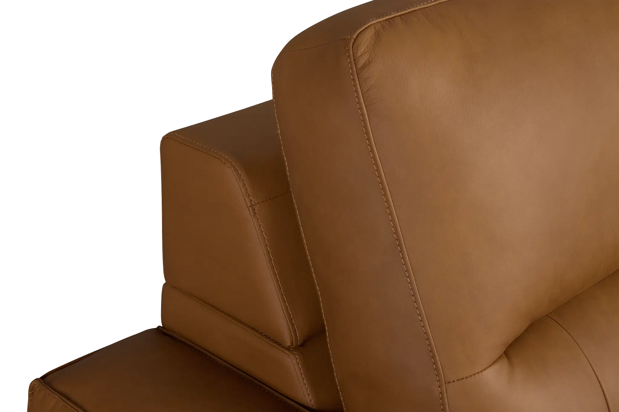 Rudy Brown Lthr/vinyl Medium Dual Power Right Extension Chaise Sectional Rudy Brown Lthr/vinyl Medium Dual Power Right Extension Chaise Sectional