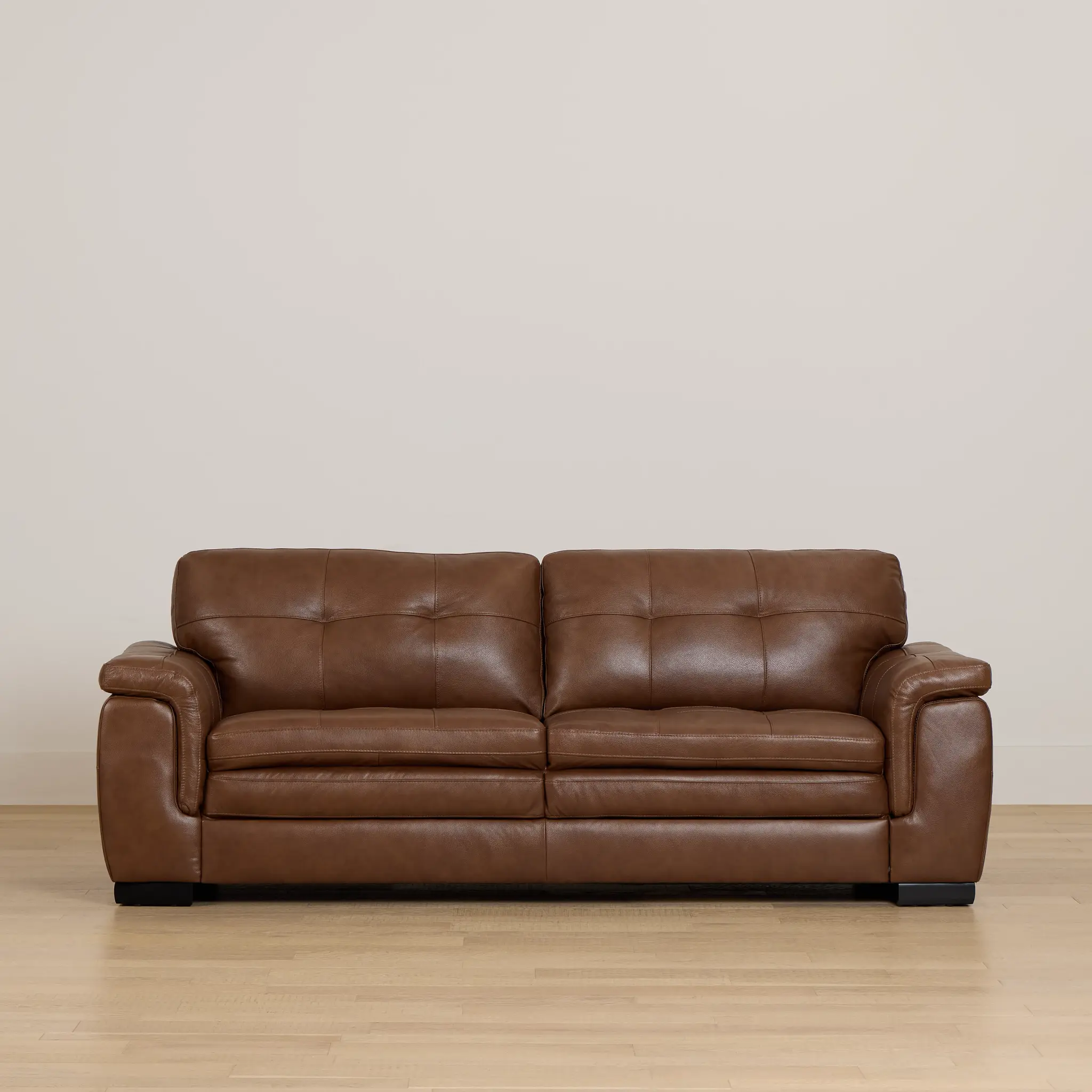 Braden Medium Brown Leather Sofa Braden Medium Brown Leather Sofa