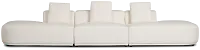 Catalina White Fabric 3-piece Modular Sofa