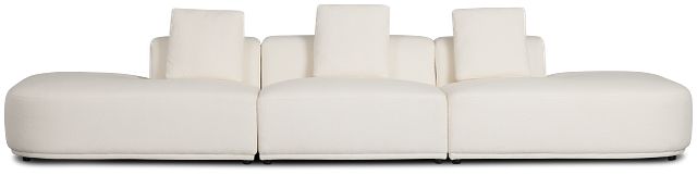Catalina White Fabric 3-piece Modular Sofa