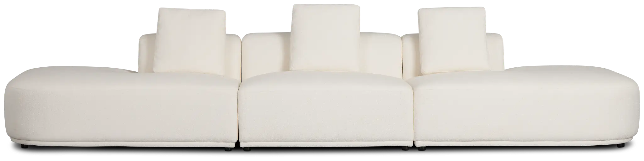 Catalina White Fabric 3-piece Modular Sofa Catalina White Fabric 3-piece Modular Sofa