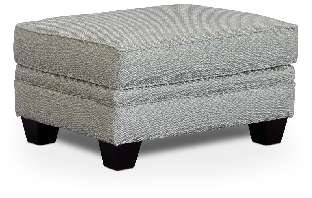 Avery Light Green Fabric Ottoman Avery Light Green Fabric Ottoman