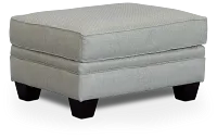 Avery Light Green Fabric Ottoman