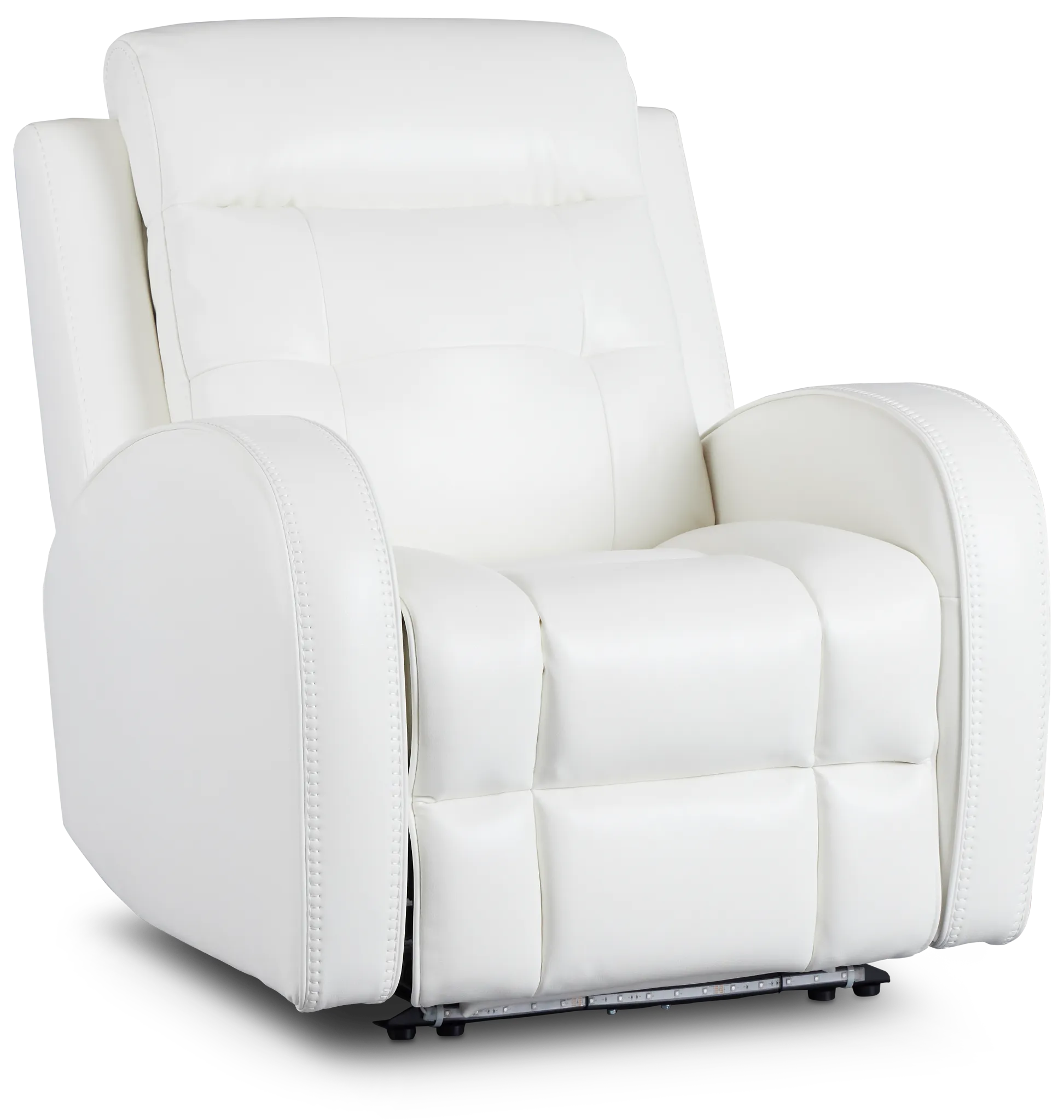 Omega White Micro Power Recliner