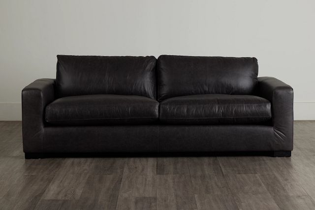Bohan 89" Black Leather Sofa (0)