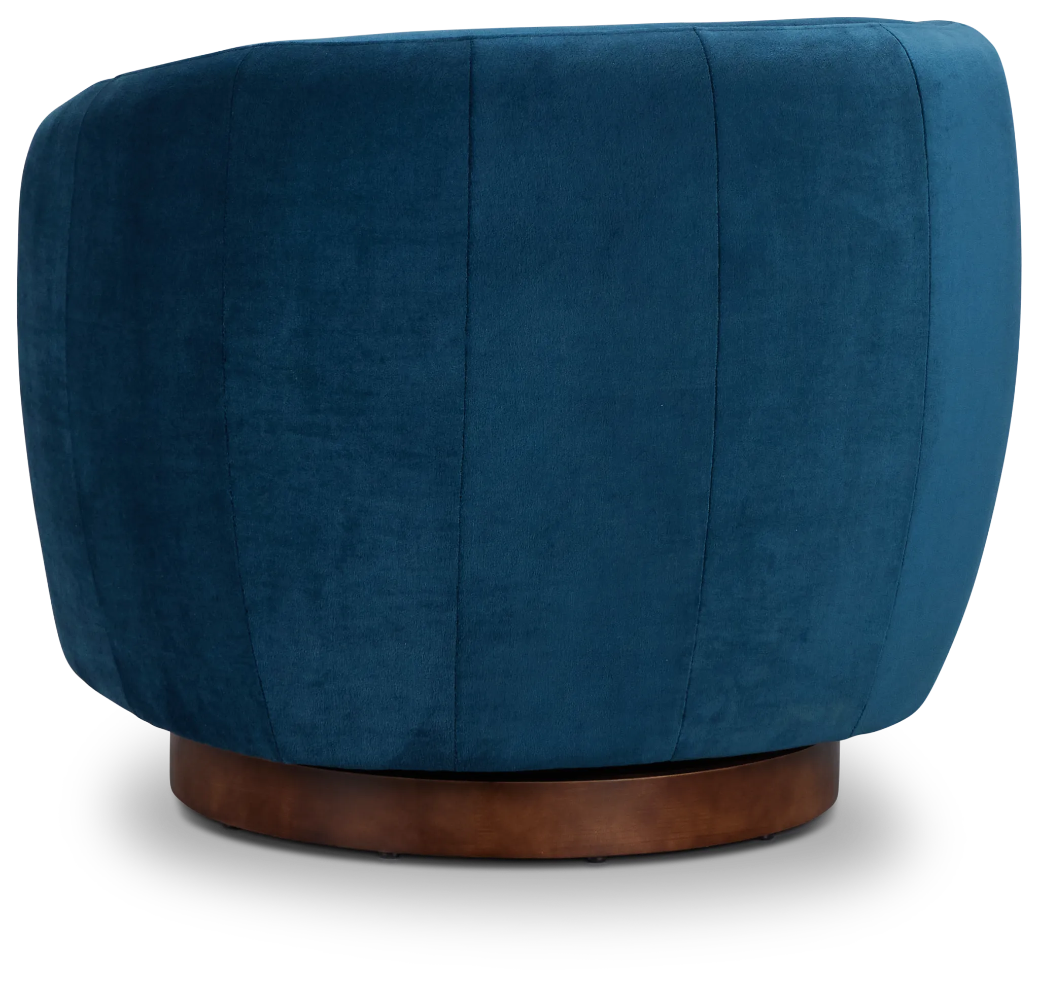 Hazel Dark Blue Velvet Swivel Accent Chair