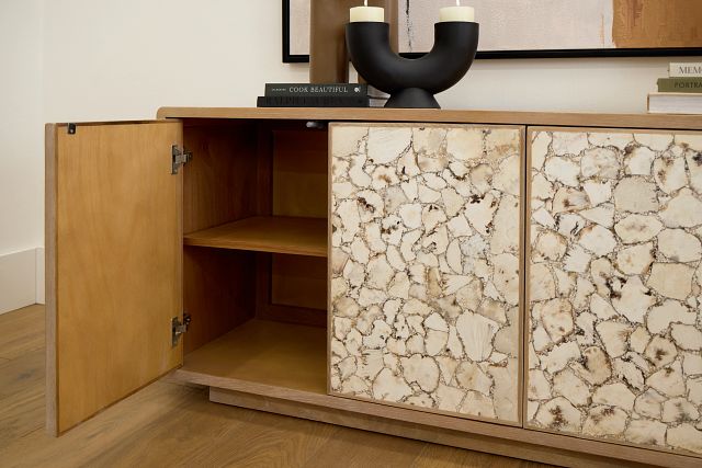 Sieni Light Tone Stone Credenza