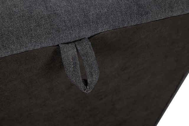 Citymod Dark Gray Fabric Storage Ottoman