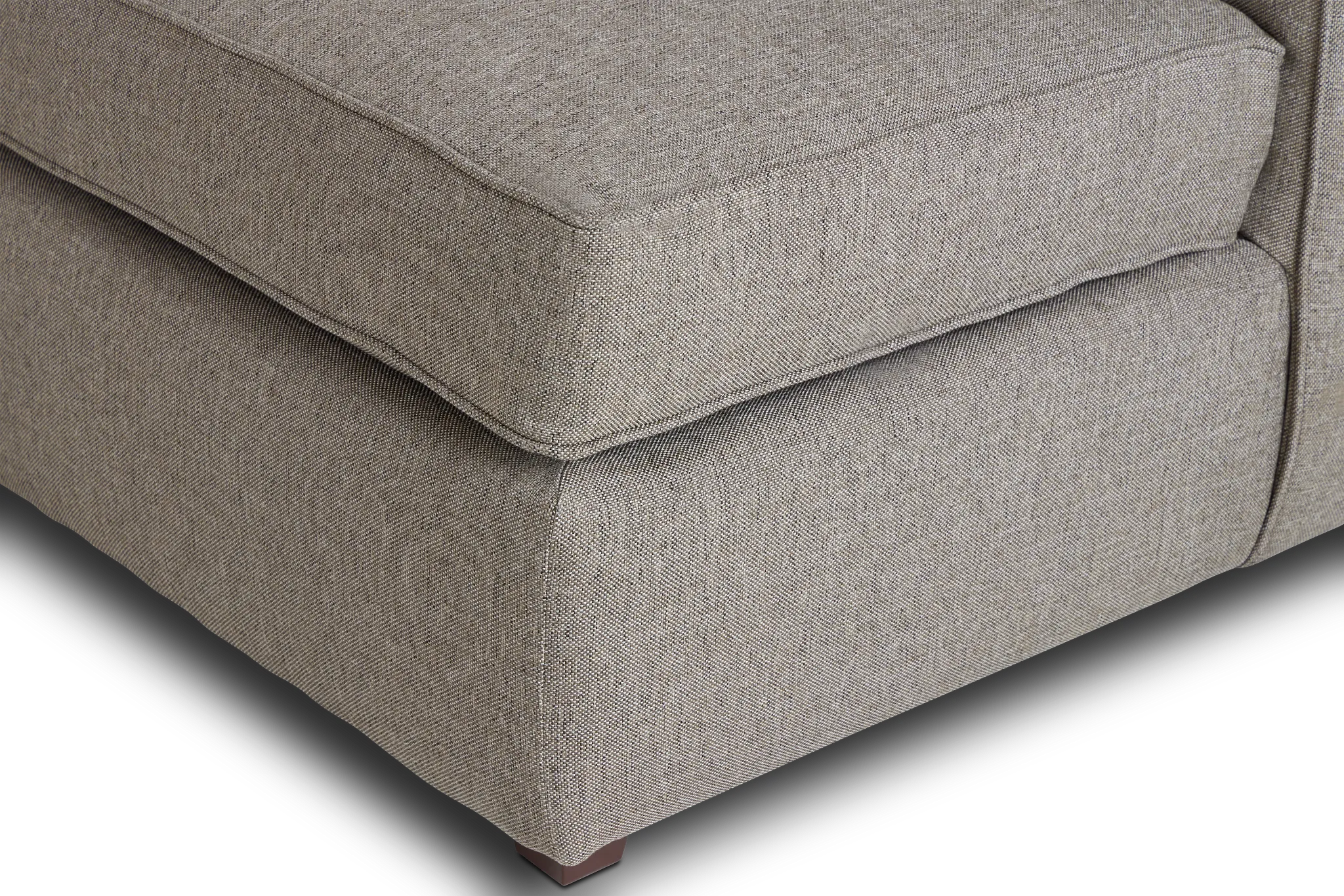 Asheville Brown Fabric Large Right Chaise Sectional