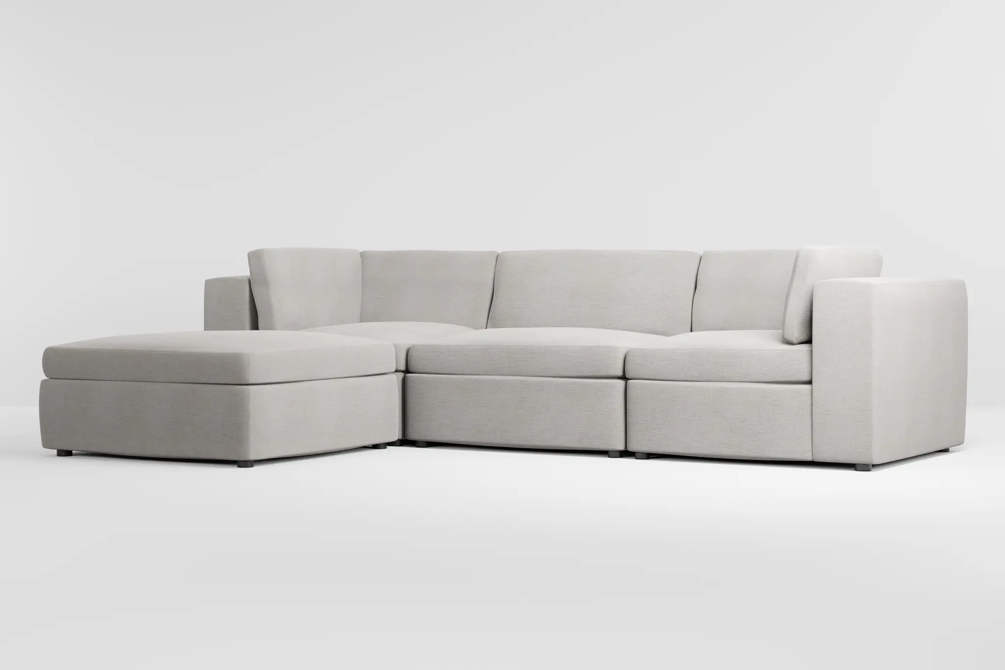 Destin Maguire Pewter Fabric 4-piece Bumper Sectional Destin Maguire Pewter Fabric 4-piece Bumper Sectional