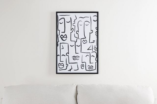 Yael White Framed Wall Art