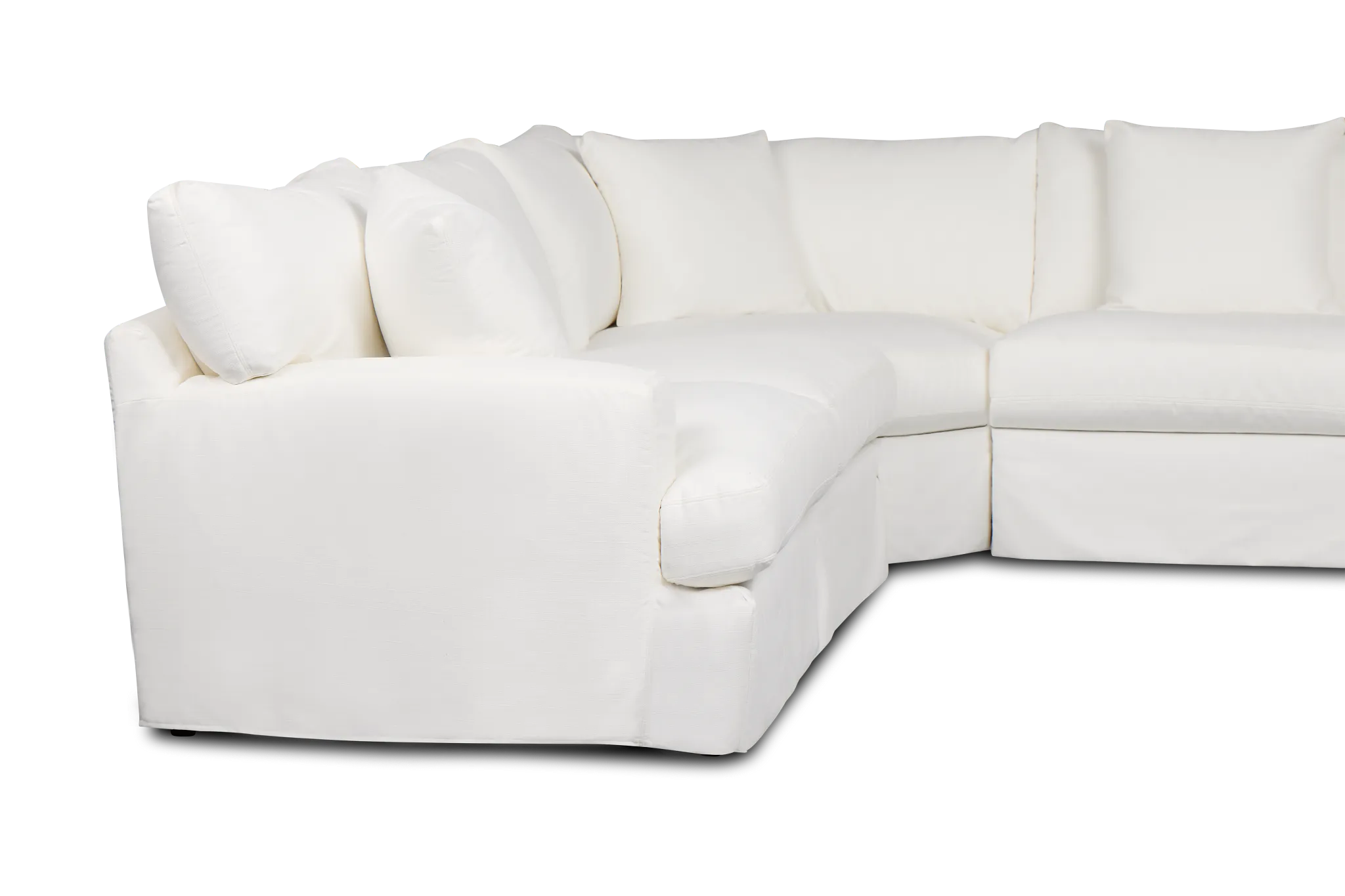 Marren White Fabric Large Two-arm Sectional