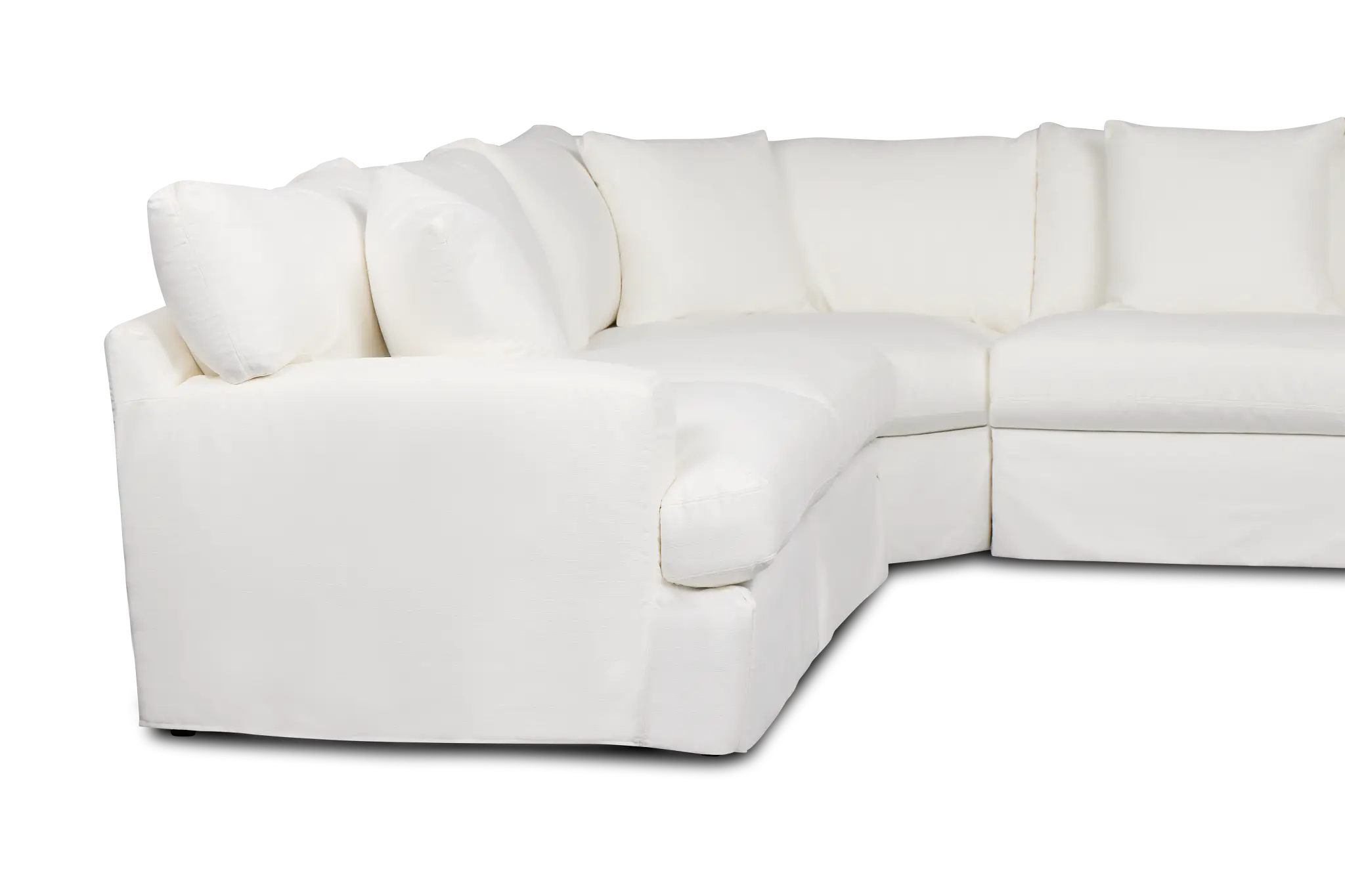 Marren White Fabric Large Two-arm Sectional Marren White Fabric Large Two-arm Sectional