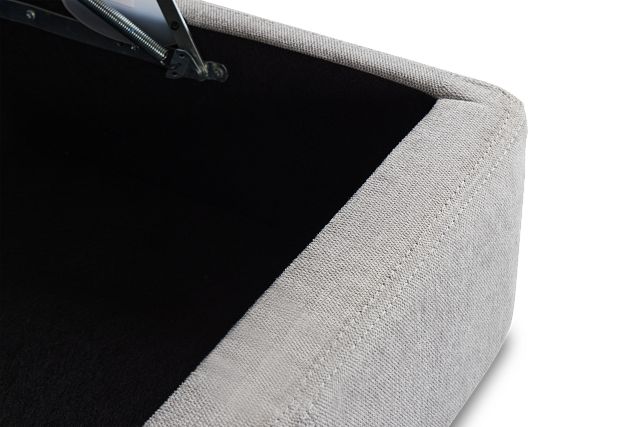 Callum Light Gray Fabric Medium Right Reclining Chaise Sleeper Sectional