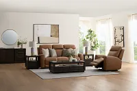 Belmont Dark Brown Lthr/vinyl Power Recliner