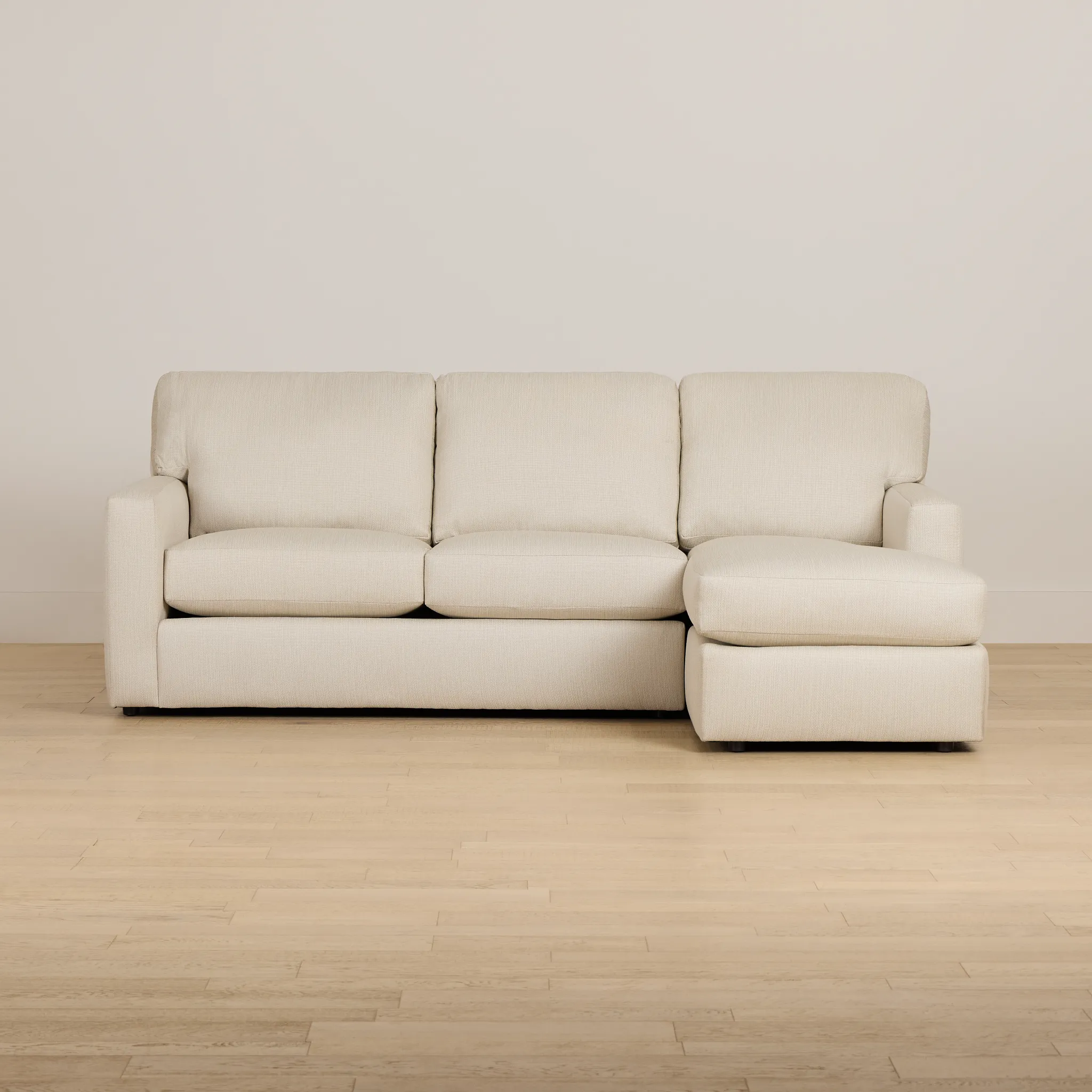 Rhodes Beige Fabric Right Chaise Sectional