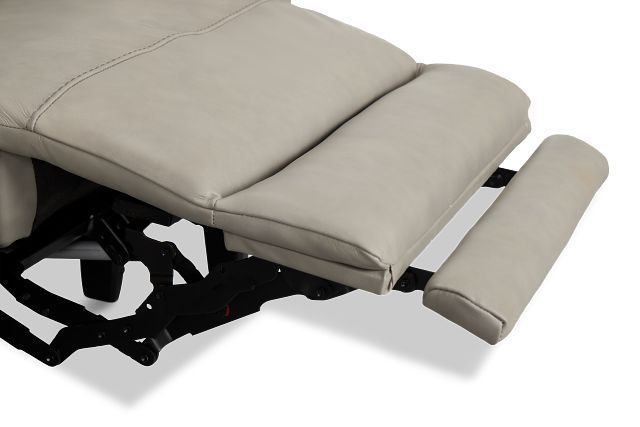 Keaton Gray Lthr/vinyl Power Recliner With Power Headrest