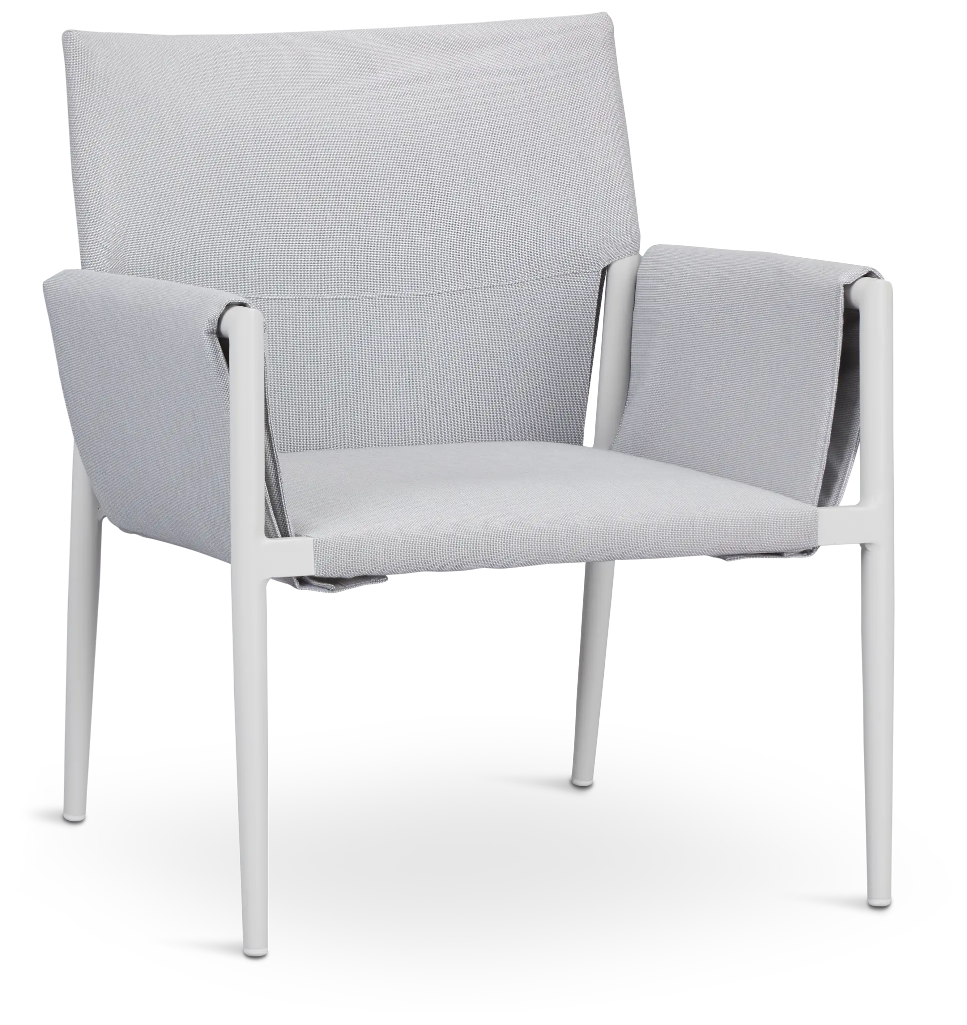 Barbados White Aluminum Sling Arm Chair Barbados White Aluminum Sling Arm Chair