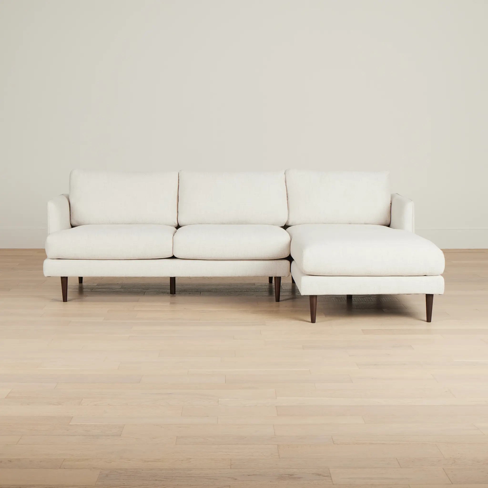 Easton Light Beige Fabric Right Chaise Sectional Easton Light Beige Fabric Right Chaise Sectional