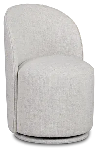 Claude Gray Round Upholstered Side Chair