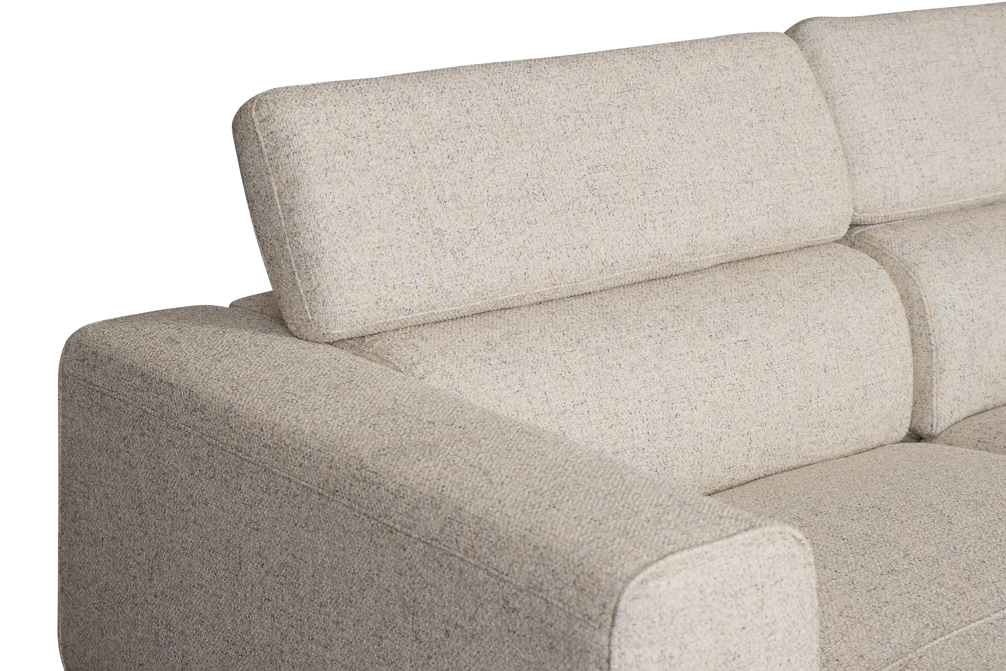 Alina Beige Fabric Left Chaise Sectional