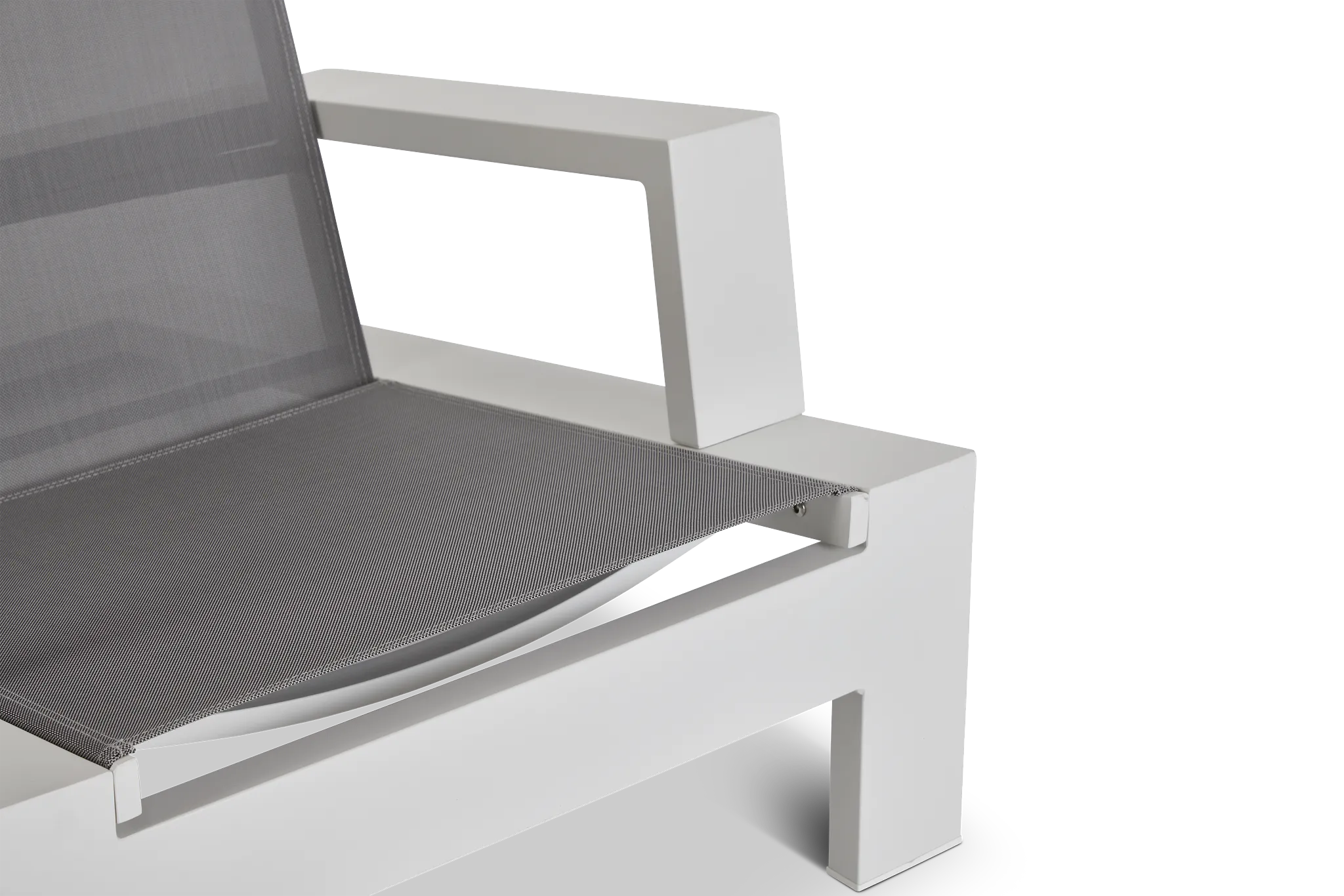 Linear White Ledge Pool Chair