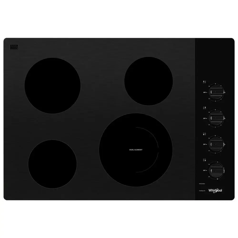 Whirlpool 55 Series Black Electric Cook Top Whirlpool 55 Series Black Electric Cook Top