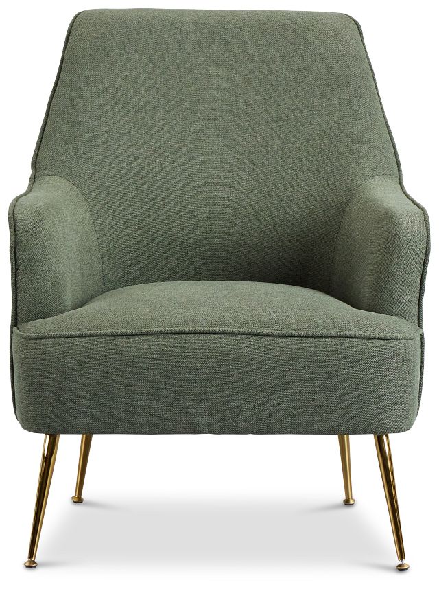 Lina Light Green Fabric Accent Chair