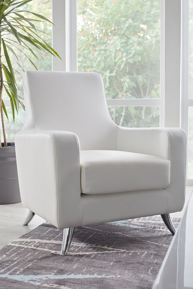 Marquez White Micro Accent Chair (8)