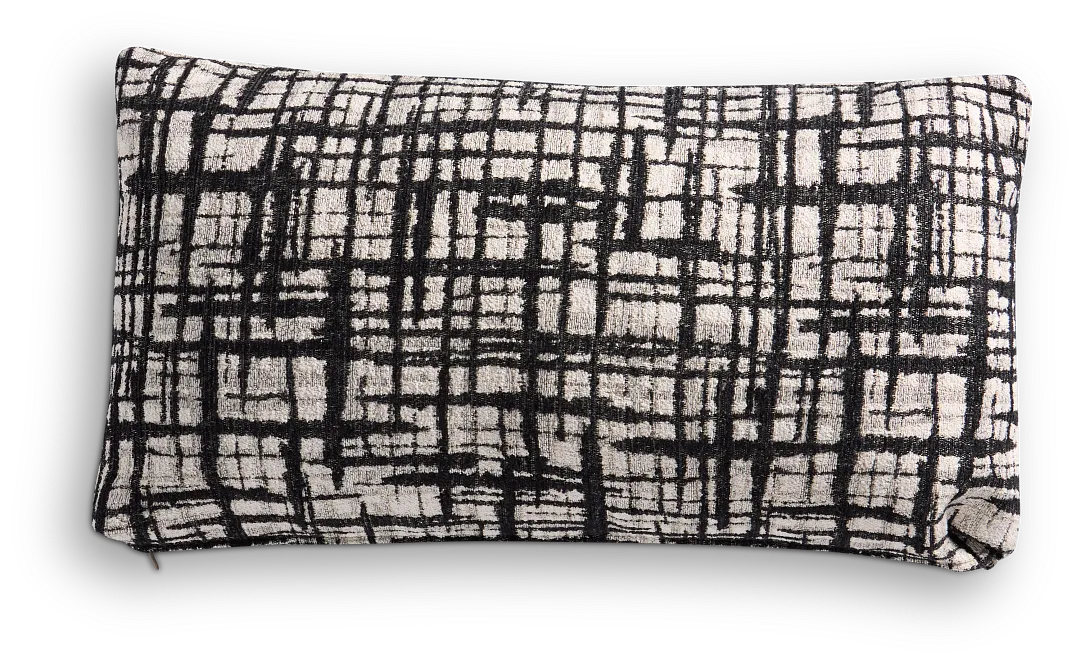 Network Black Lumbar Accent Pillow