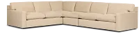 Hudson Beige Fabric Medium Two-arm Sectional