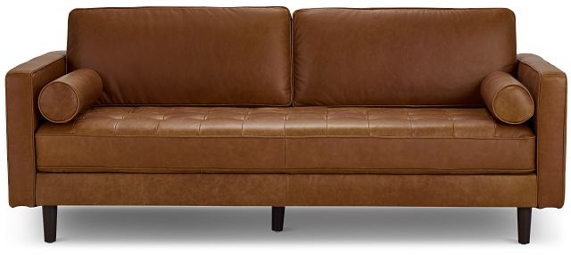 Ezra Brown Leather Sofa
