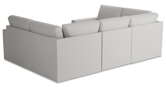 Citymod Light Gray Fabric 6-piece Pit Sectional