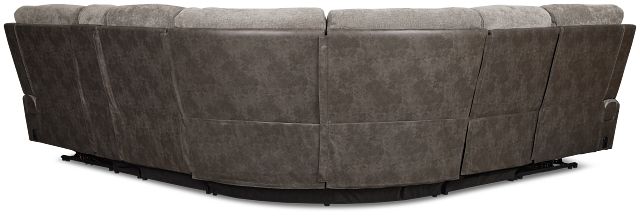 Travis Gray Fabric Medium Dual Power 2-arm Reclining Sectional