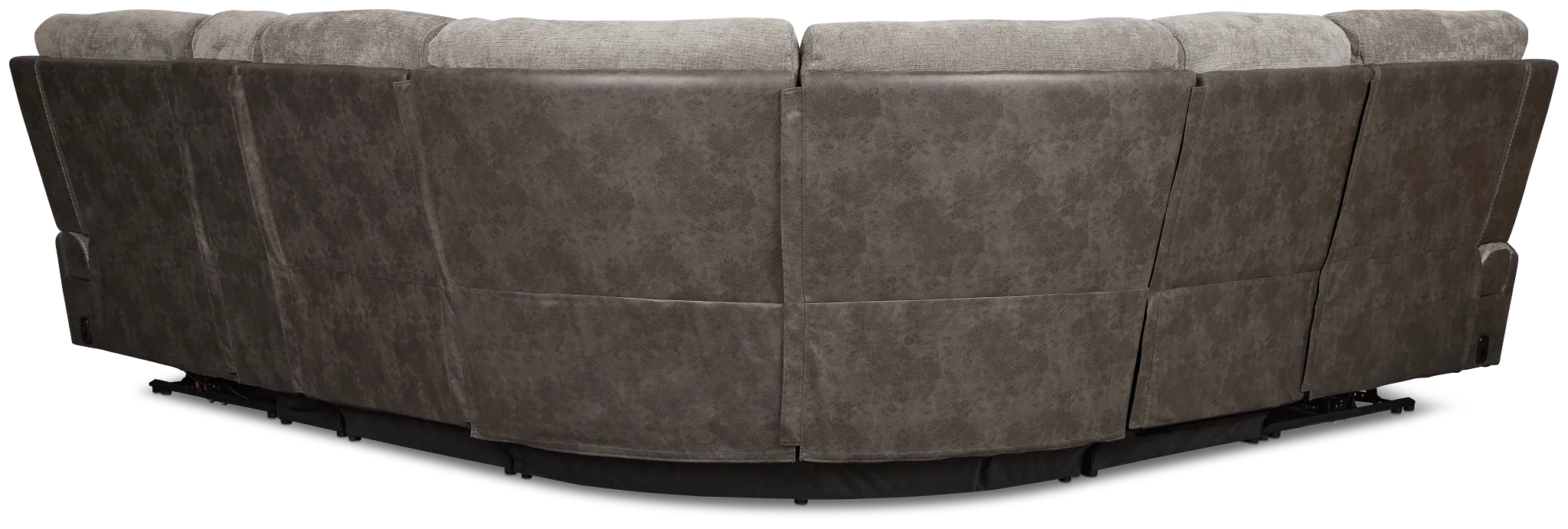 Travis Gray Fabric Medium Dual Power 2-arm Reclining Sectional