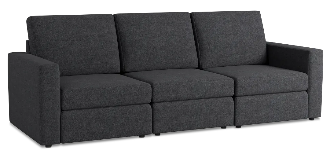 Citymod Dark Gray Fabric 3-piece Modular Sofa