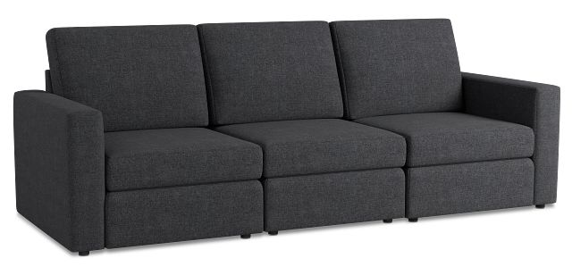 Citymod Dark Gray Fabric 3-piece Modular Sofa