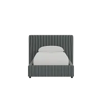 Grayton Lucy Navy 44" Upholstered Platform Bed