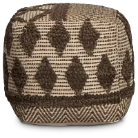 Madsi Dark Brown Accent Pouf