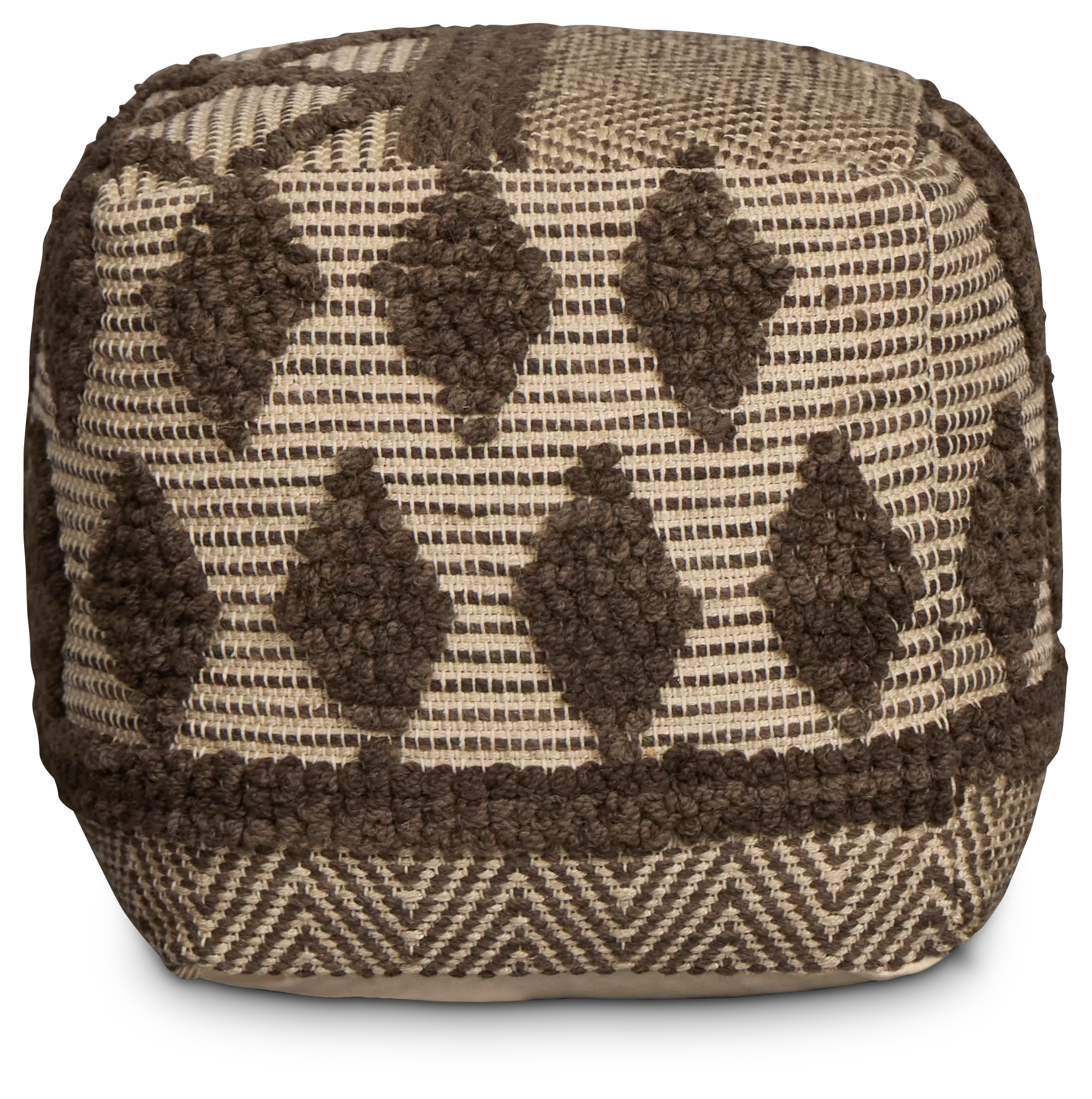 Madsi Dark Brown Accent Pouf